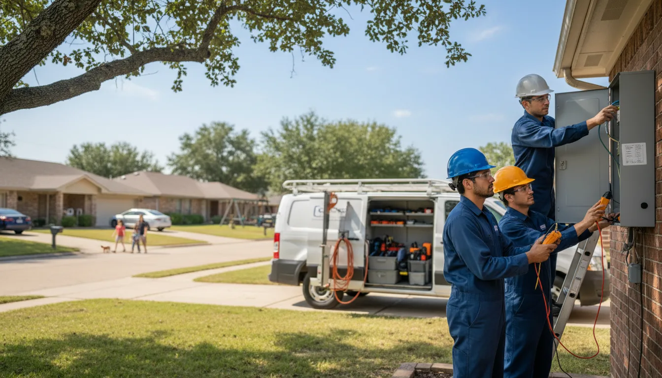 Certified electrician providing emergency electrical services in Coolidge, TX
